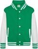 Just Cool JH043K Kids´ Varsity Jacket - Kelly Green - 3/4 (XS)