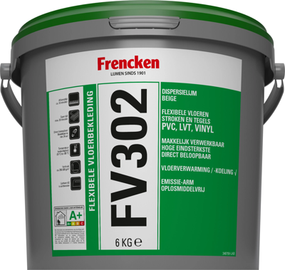 Frencken FV302 PVC & Vinyl Vloerlijm 6kg