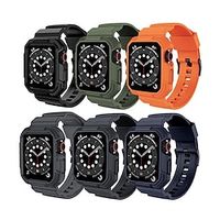 Militair beschermend Compatibel met: Apple Watch-horlogebandje 38mm 40mm 41mm 42mm 44mm 45mm 49mm Robuust TPU Vervangende horlogeband voor iwatch Series Ultra 8 7 SE 6 5 4 3 2 1 Lightinthebox