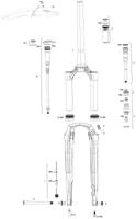 ROCKSHOX verende voorvork "rudy ultimate race day 2 xplr" 28" rs suspension fork rudy u 700c 30mm 51off red