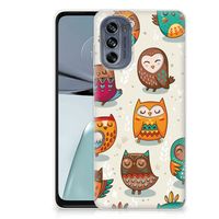 Motorola Moto G62 5G TPU Hoesje Vrolijke Uilen