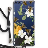 No flowers without bees: Huawei P Smart (2018) Transparant Hoesje met koord
