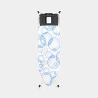 Brabantia PerfectFlow strijkplank C, 124x45 cm Bubbles met strijk-/stoomunithouder en uitklapbaar linnenrek - Grey - thumbnail