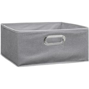 Opbergmand/kastmand - grijs - linnen - 14 liter - 31 x 31 x 15 cm - Opbergbox - Vakkenkast