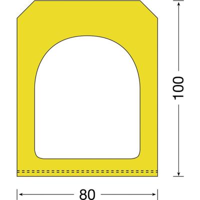 Moravia 422.19.641 Aanrijdbeveiliging Geel (l x b) 1000 mm x 80 mm