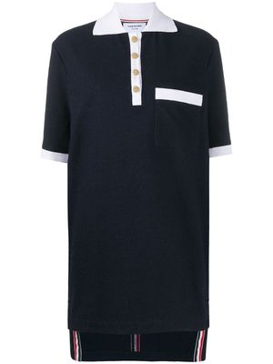 Thom Browne robe courte à empiècements contrastants - Bleu