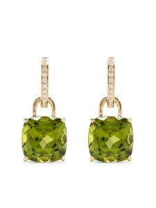 Kiki McDonough boucles d'oreilles Kiki Cushion en or 18ct - Vert