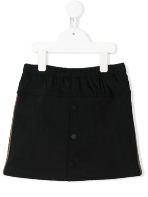 Fendi Kids jupe à bandes logos - Noir