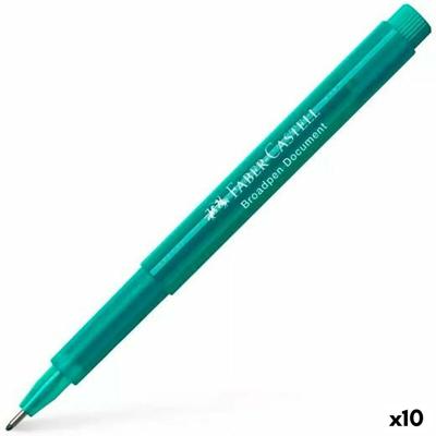 Markeerstiften Faber-Castell Broadpen Document Turkoois (10 Stuks)