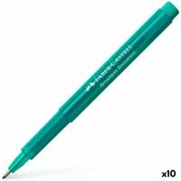 Markeerstiften Faber-Castell Broadpen Document Turkoois (10 Stuks)