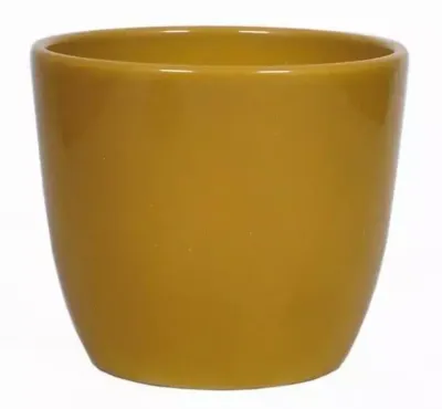 Floran bloempot boule 15,5x13,5 cm okergeel