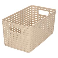 Opbergmand - Kastmand - rotan kunststof - taupe - 5 Liter - 15 x 28 x 13 cm