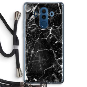 Zwart Marmer 2: Huawei Mate 10 Pro Transparant Hoesje met koord