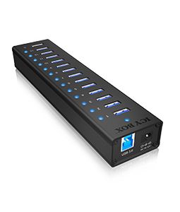 ICY BOX IB-AC6113 USB 3.2 Gen 1 (3.1 Gen 1) Type-B 5000 Mbit/s Zwart