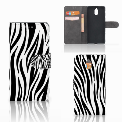 Nokia 3.1 (2018) | Telefoonhoesje | Met pasjeshouder | Zebra