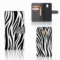 Nokia 3.1 (2018) | Telefoonhoesje | Met pasjeshouder | Zebra