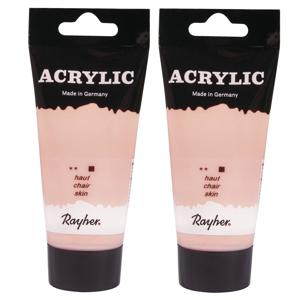 Acrylverf/hobbyverf op waterbasis - Set van 3x stuks - roze - 75 ml - Schilderen/knutselen