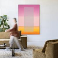 Urban Cotton Wandkleed 'Gradient 2' 110 x 145cm in Frame - black