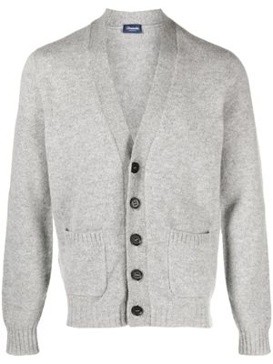 Drumohr cardigan chiné en laine à col v - Gris