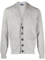 Drumohr cardigan chiné en laine à col v - Gris