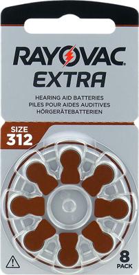 Rayovac Extra type 312 bruin (8 pak)