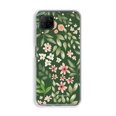 Botanical green sweet flower heaven: Huawei P40 Lite Transparant Hoesje