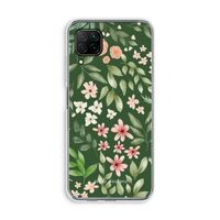Botanical green sweet flower heaven: Huawei P40 Lite Transparant Hoesje