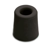 2x stuks deurstopper / deurbuffer rubber zwart 2,4 x 3 cm