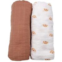 Set van 2 babyhoeslakens - SAUTHON - SUNLIGHT - 60 x 120 cm - Biologisch katoenen mousseline