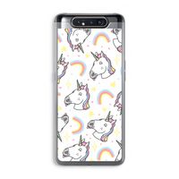 Rainbow Unicorn: Samsung Galaxy A80 Transparant Hoesje