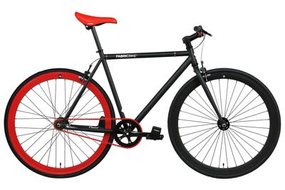 Fixie Fiets FabricBike Matte Black & Red 2.0 Fixie Fiets FabricBike Matte Black & Red 2.0