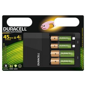 Duracell Charger Cef14 incl. 2x AA1300mah & 2x AAA 750mah