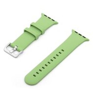 Rubberen sportbandje met gesp - Groen - Geschikt voor Apple Watch 42mm / 44mm / 45mm / 49mm