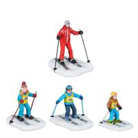 Ski teacher with childeren 4 pieces l5,5xw6,5xh7 cm - Luville