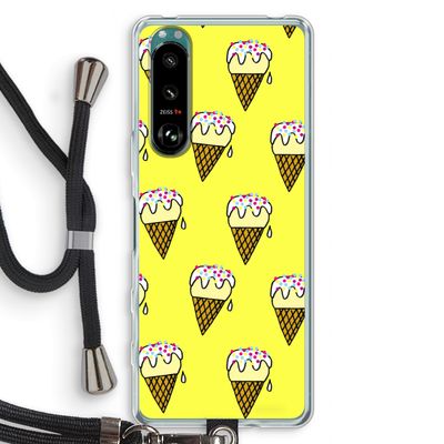 Isjes: Sony Xperia 5 III Transparant Hoesje met koord
