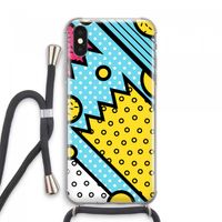 Pop Art #1: iPhone XS Max Transparant Hoesje met koord