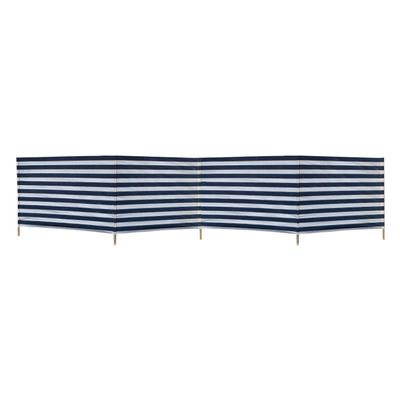 Groot strand windscherm blauw/wit 500 x 90 cm