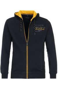 Casa Moda Casual Regular Fit Hooded sweatshirt Marine, Effen