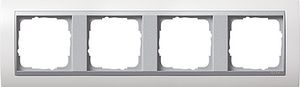 Gira Event Zuiverwit / Aluminium 4-voudig
