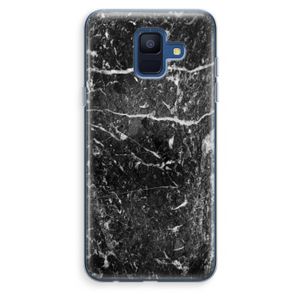 Zwart marmer: Samsung Galaxy A6 (2018) Transparant Hoesje