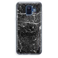 Zwart marmer: Samsung Galaxy A6 (2018) Transparant Hoesje