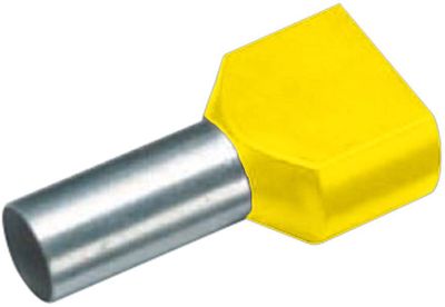 Twin Adereindhulzen 2x6 mm2 Geel 100 stuks