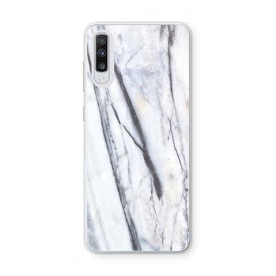 Gestreepte marmer: Samsung Galaxy A70 Transparant Hoesje