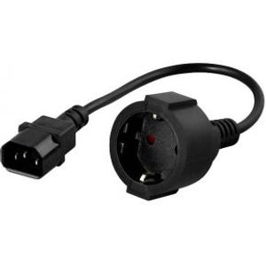 PowerWalker IEC geaard adapter- kabel C14 - CEE 7/3 (Typ F)