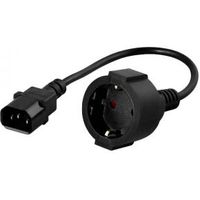 PowerWalker IEC geaard adapter- kabel C14 - CEE 7/3 (Typ F)