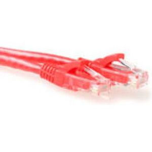 ACT Rode 20 meter U/UTP CAT6A patchkabel snagless met RJ45 connectoren