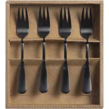 Gebaksvorkjes - zwart - set van 4 - Leen Bakker