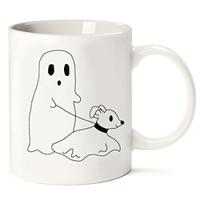 schattige spookmok halloween cadeau keramische koffiemok 330 ml (11 oz) spook wandelende hond ontwerp witte koffiekop voor vrienden Lightinthebox