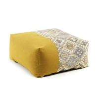 Kave Home Poef 'Nazca' 70cm, kleur Mosterdgeel