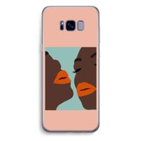 Orange lips: Samsung Galaxy S8 Plus Transparant Hoesje - thumbnail
